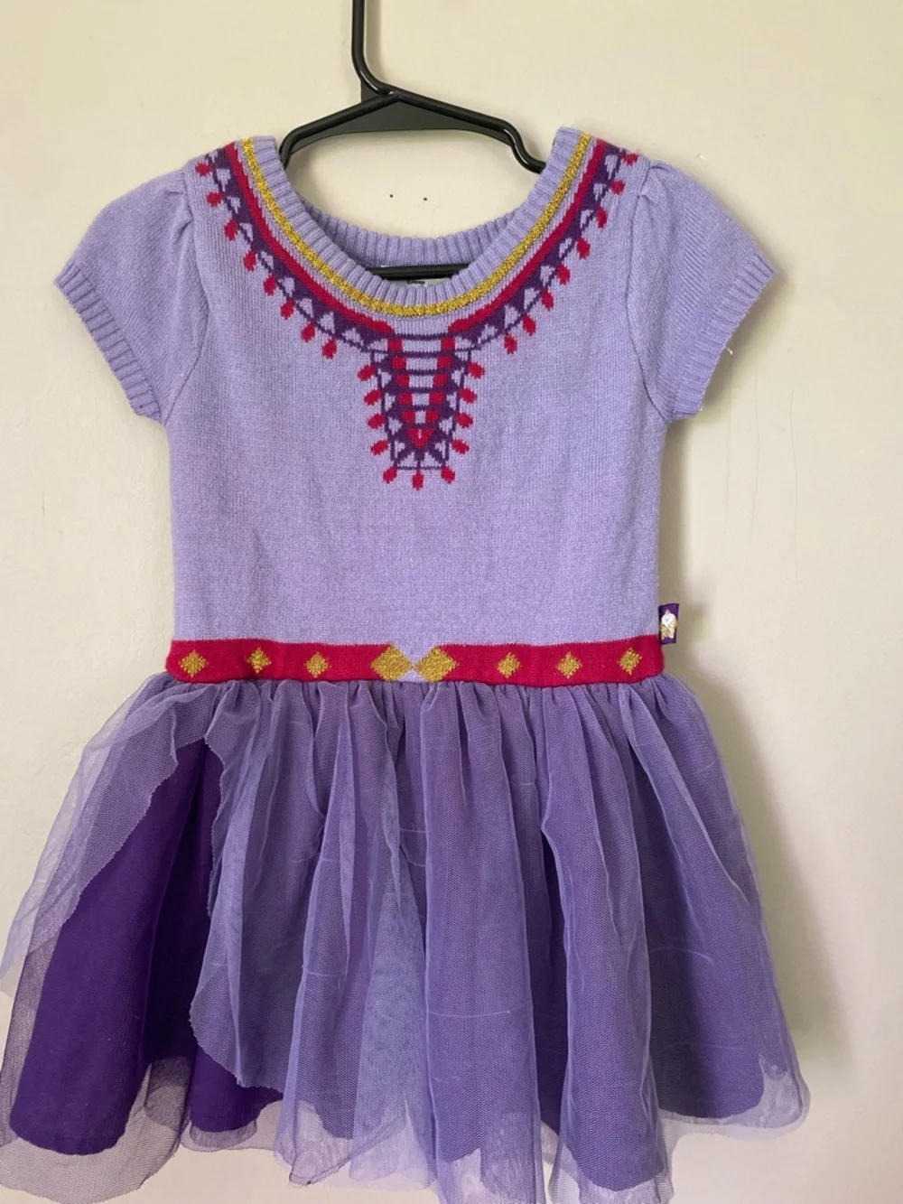 Disney Wish Lilac Sweater Dress with Red and Gold Accents- Dressup - Picture 1 of 3